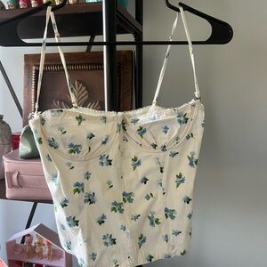 WeWoreWhat Blue Floral Camisole white floral print